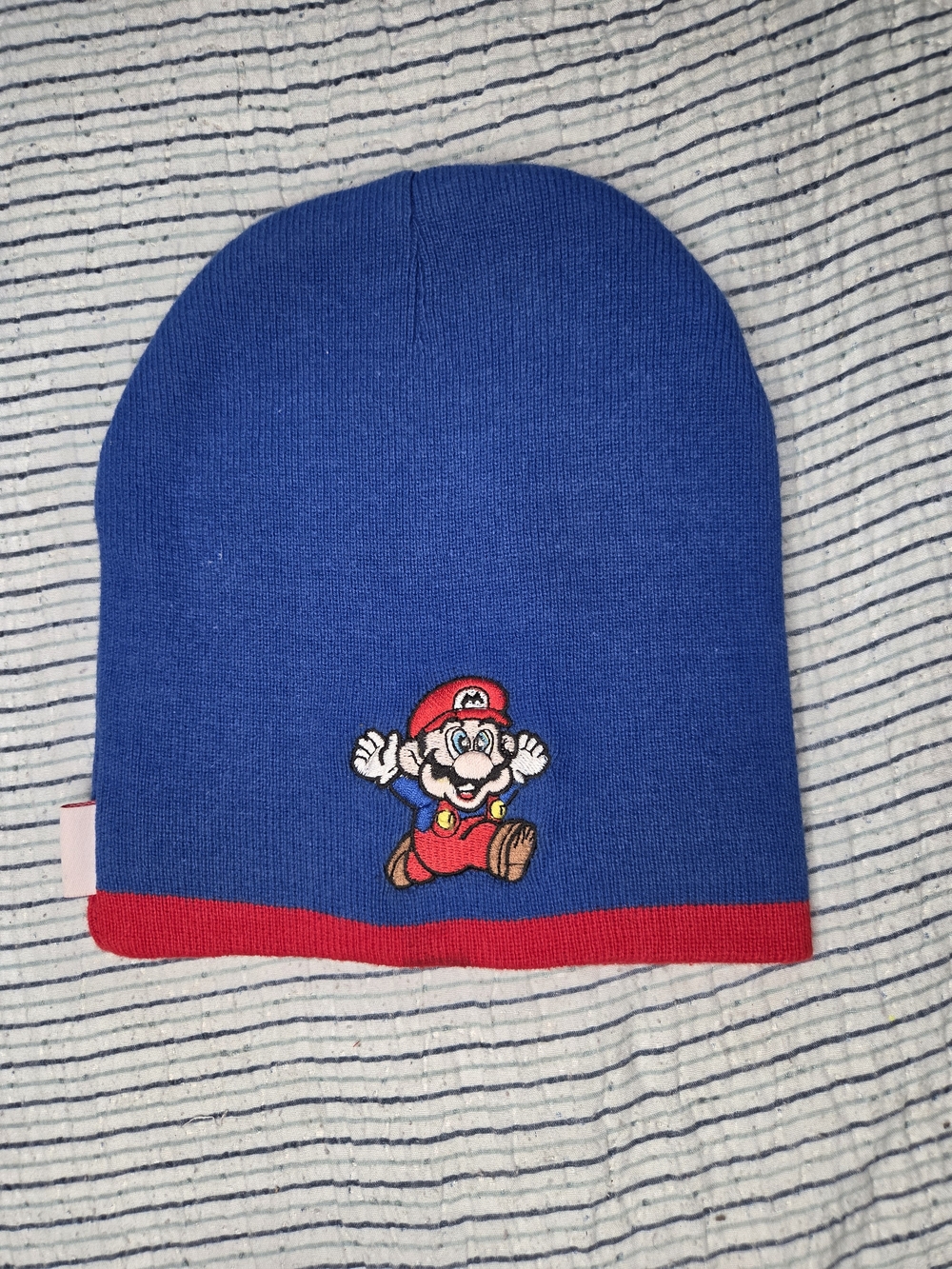 Mario Nintendo 2003 Vintage Beanie Red And Blue New